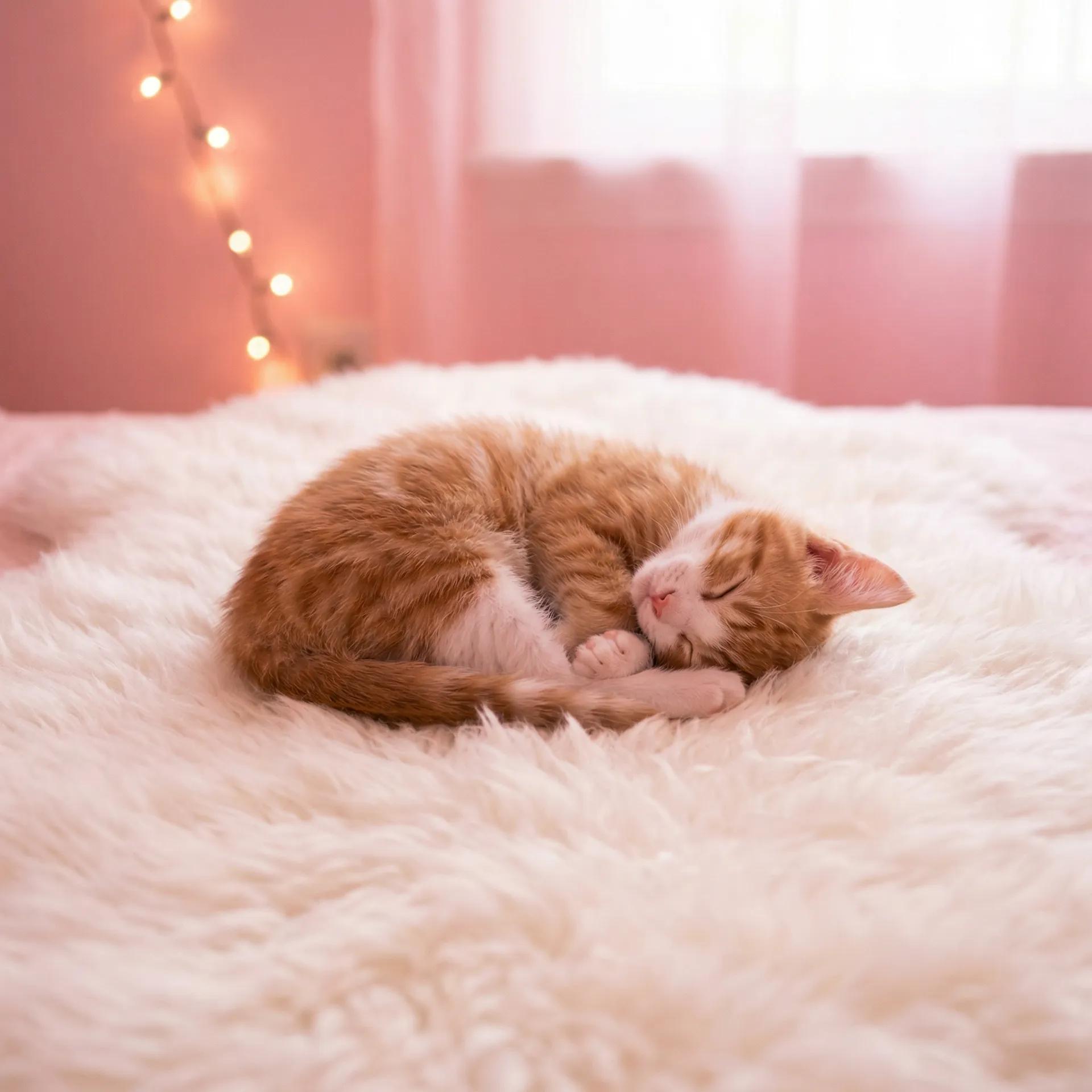 小猫蜷成一团入睡 - 午夜色午夜视频之日本