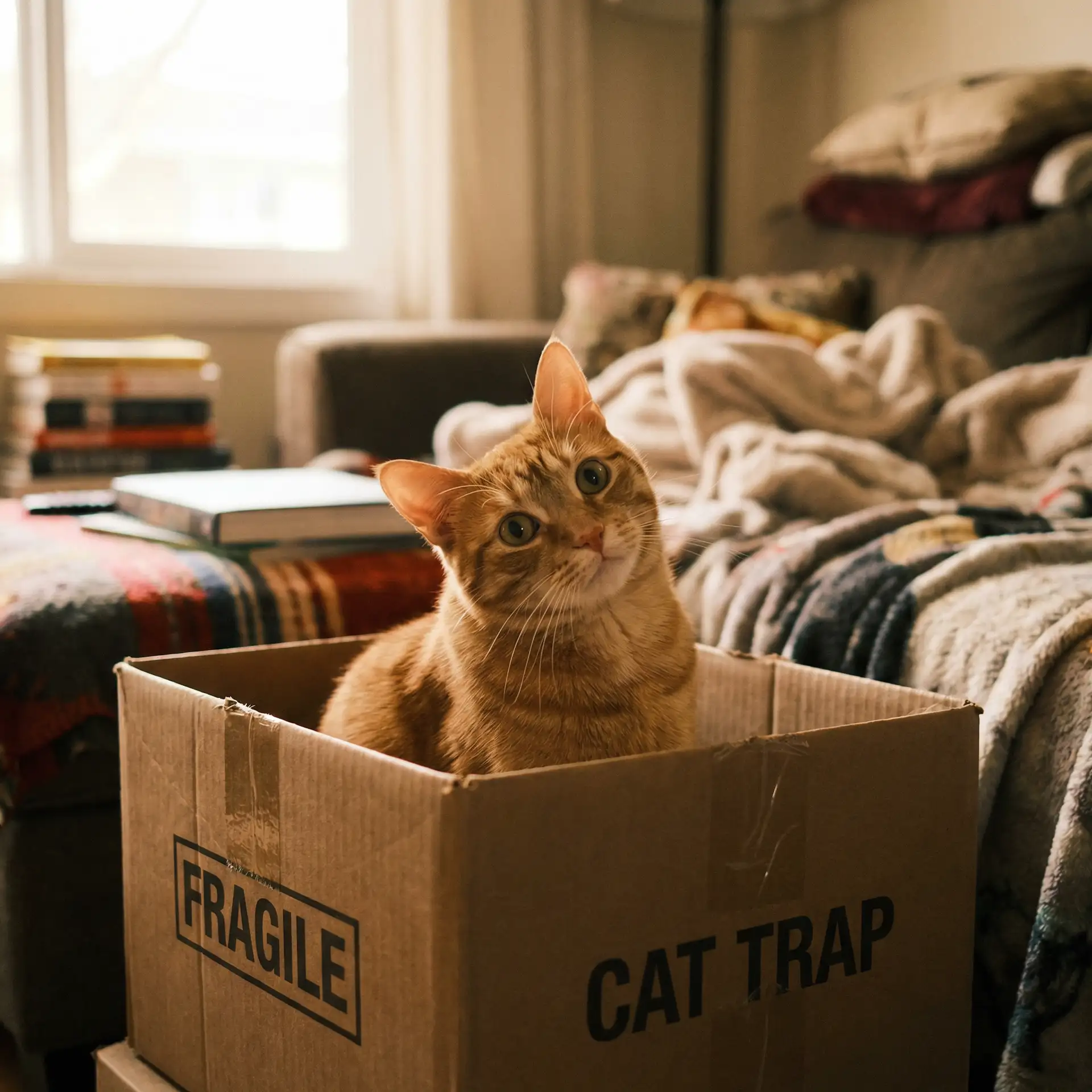橘猫躲在纸箱里 - 午夜色午夜视频之日本